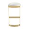 Manhattan Comfort Aura Bar Stool in White and Polished Brass BS006-WH - alternate 4